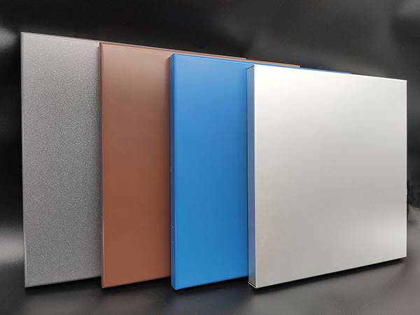 Conventional aluminum veneers in four different colors