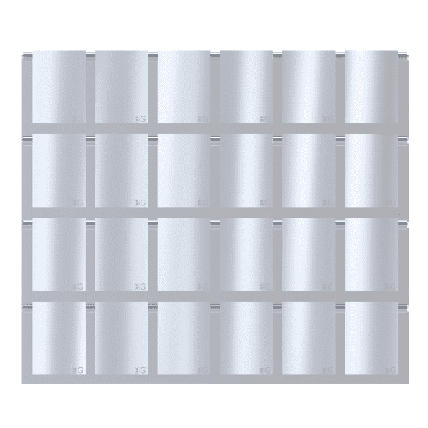 Schematic diagram of a back plate mounting