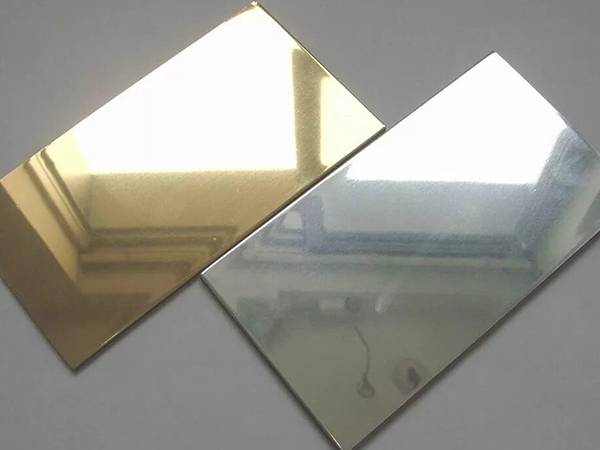 Mirror aluminum veneer in 2 colors