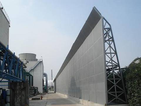 Noise barriers are installed in the factory.