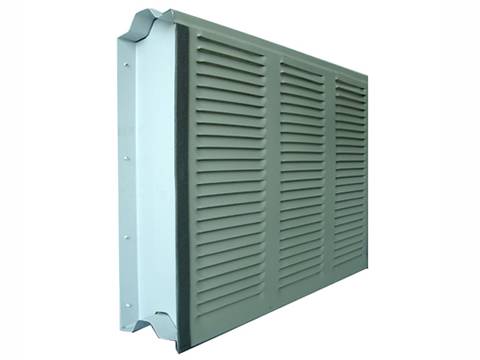 A noise barrier with louver hole on the white background.