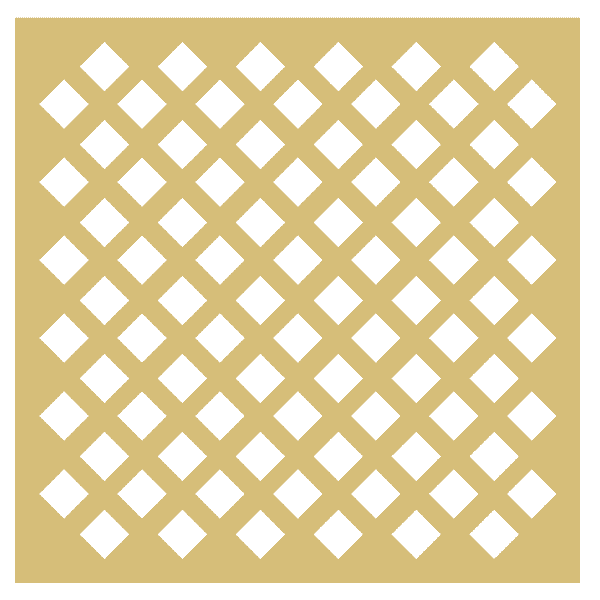 A BSP-6 perforated brass sheet with rhombus hole patterns