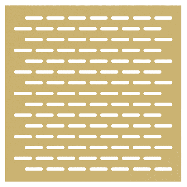 A BSP-3 perforated brass sheet with slotted hole patterns