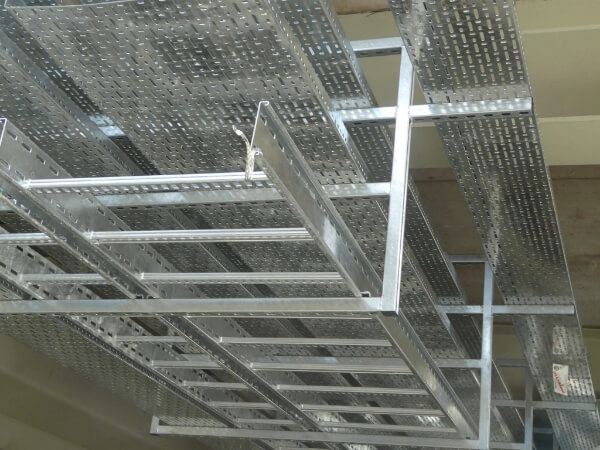 Perforated cable tray for ventilation systems