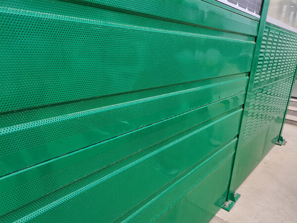 Perforated Metal Noise Barrier