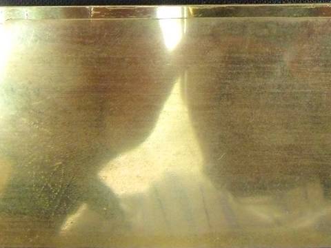 A brass sheet with shinny and smooth surface.