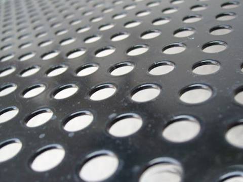 A perforated stainless steel sheets with round holes